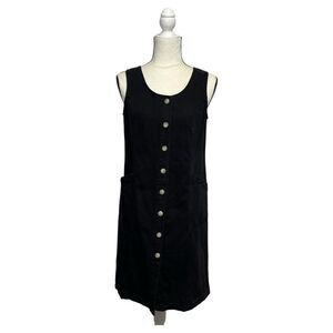 Style & Co Black Button-Down Sleeveless Dress Size 10P Petite